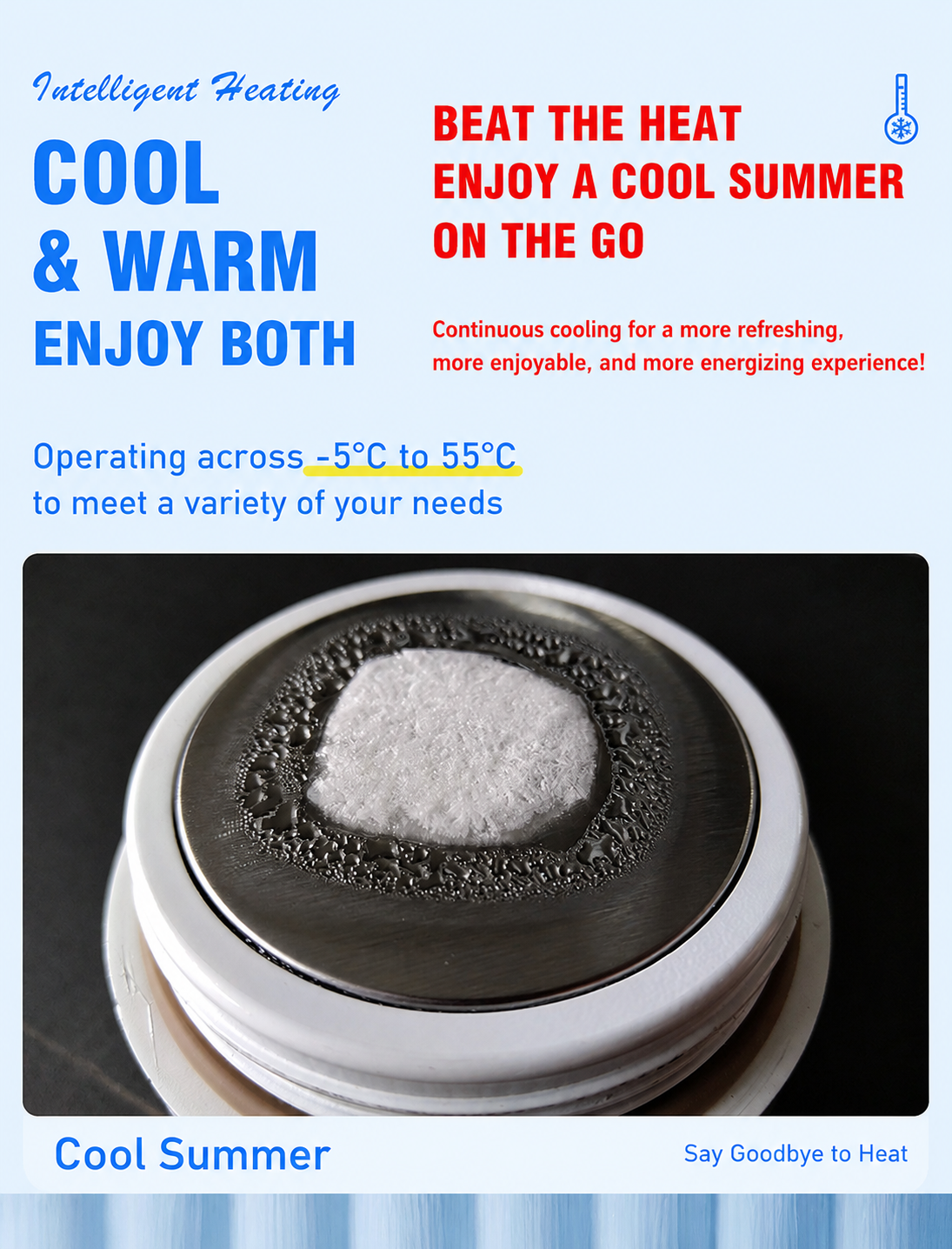 Smart Self-Cooling & Heating Tumbler