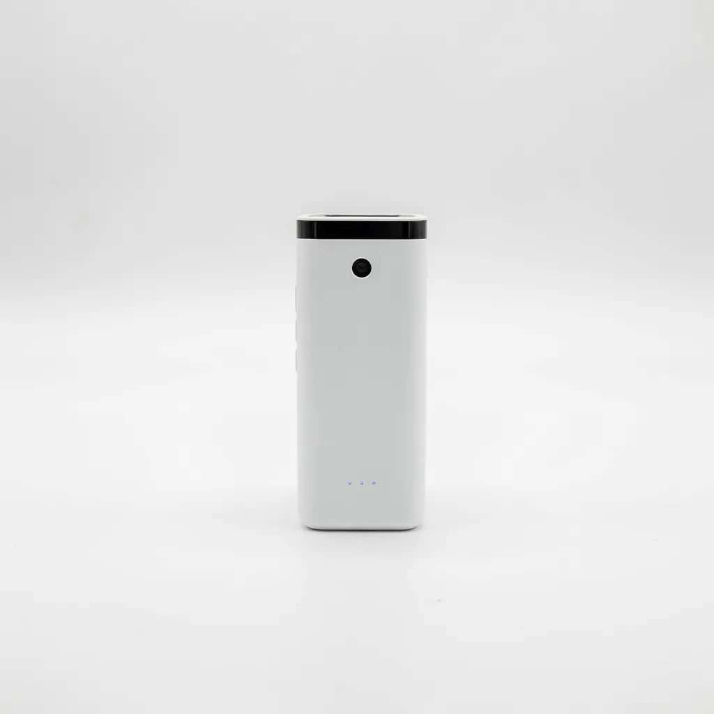 Laser projection keyboard device in white — studio photo on white background