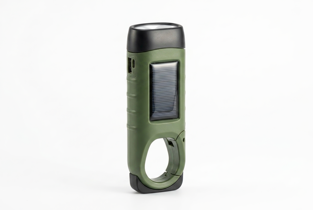 3-in-1 Solar & Hand-Crank Emergency Flashlight