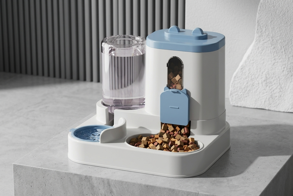 2-in-1 Automatic Pet Feeder & Water Dispenser