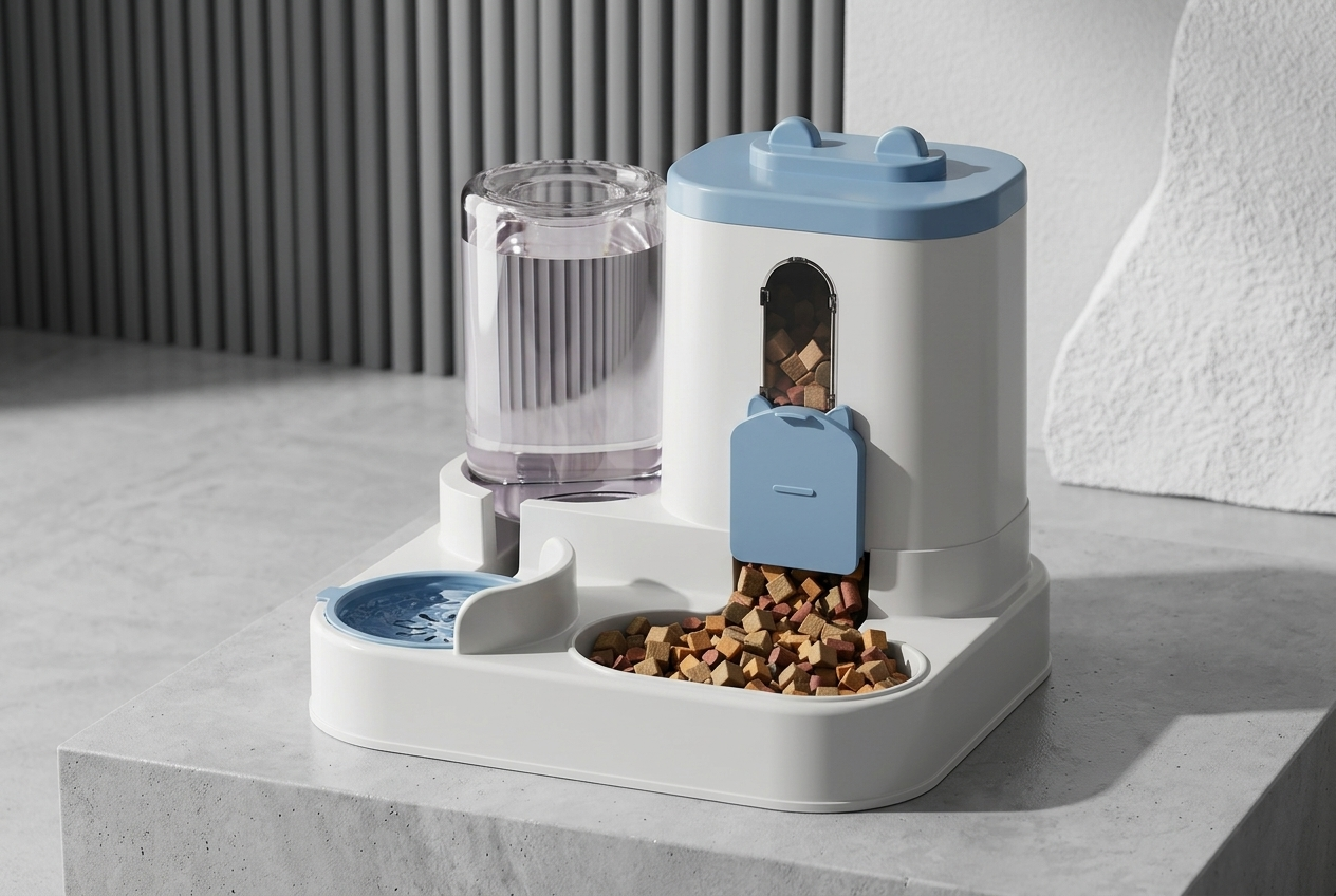 2-in-1 Automatic Pet Feeder & Water Dispenser