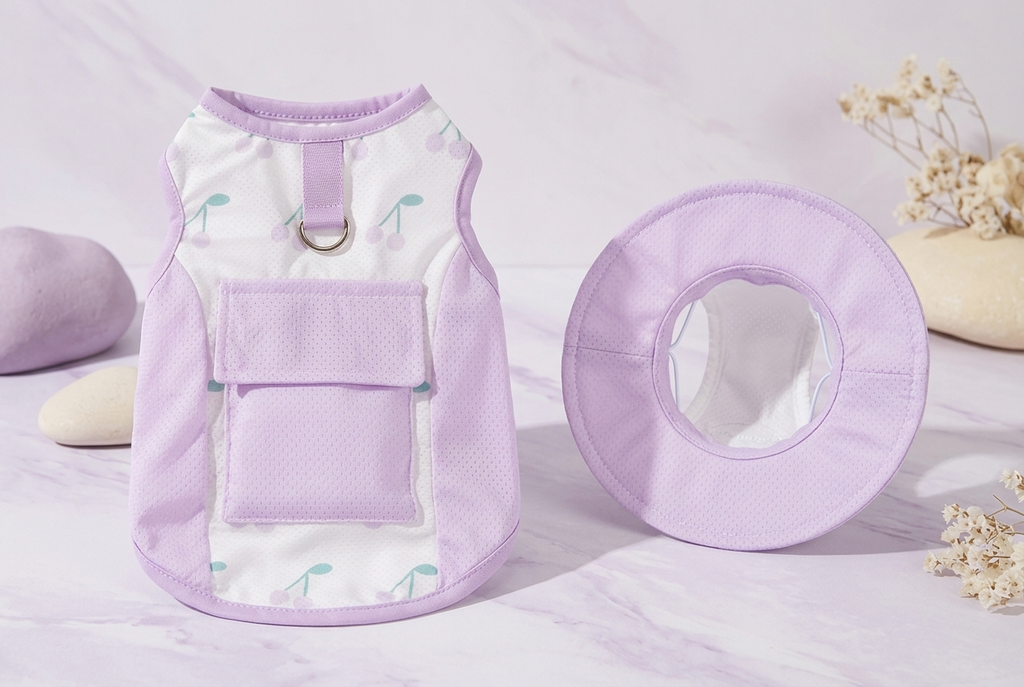 Summer Pet Cooling Vest with Hat & Built-In Tracker Pocket