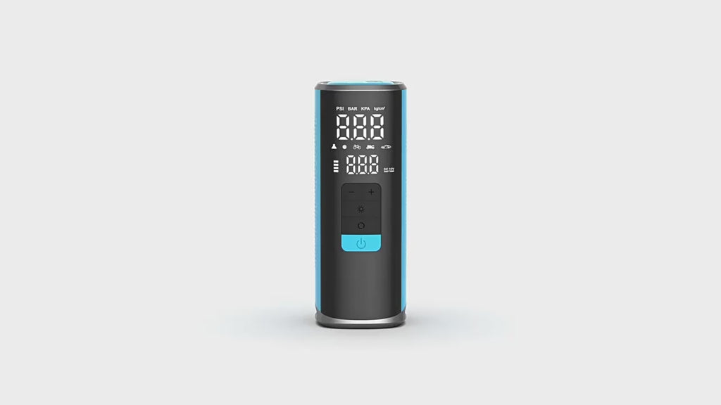 3-in-1 Car Jump Starter & Wireless Tire Inflator with Power Bank & Flash Light