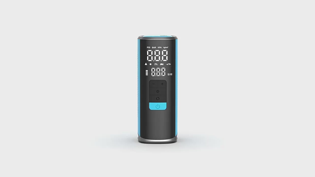 3-in-1 Car Jump Starter & Wireless Tire Inflator with Power Bank & Flash Light